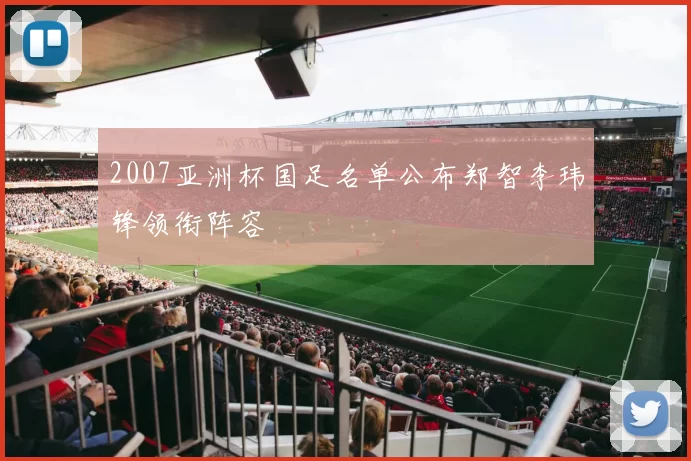 2007亚洲杯国足名单公布郑智李玮锋领衔阵容